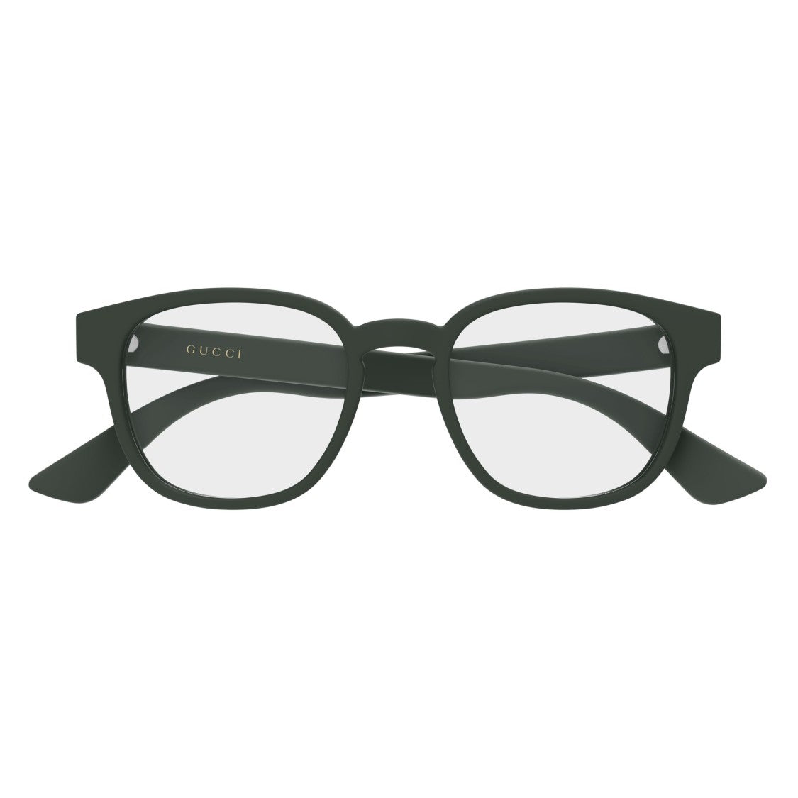 Gucci Matte Dark Green Square Frame Eyeglasses