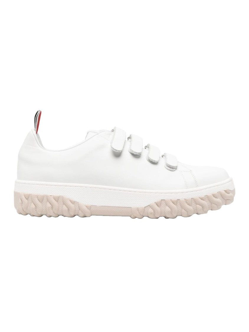 Thom Browne Low-Top Sneakers With Textured Rubber Sole And Velcro Straps