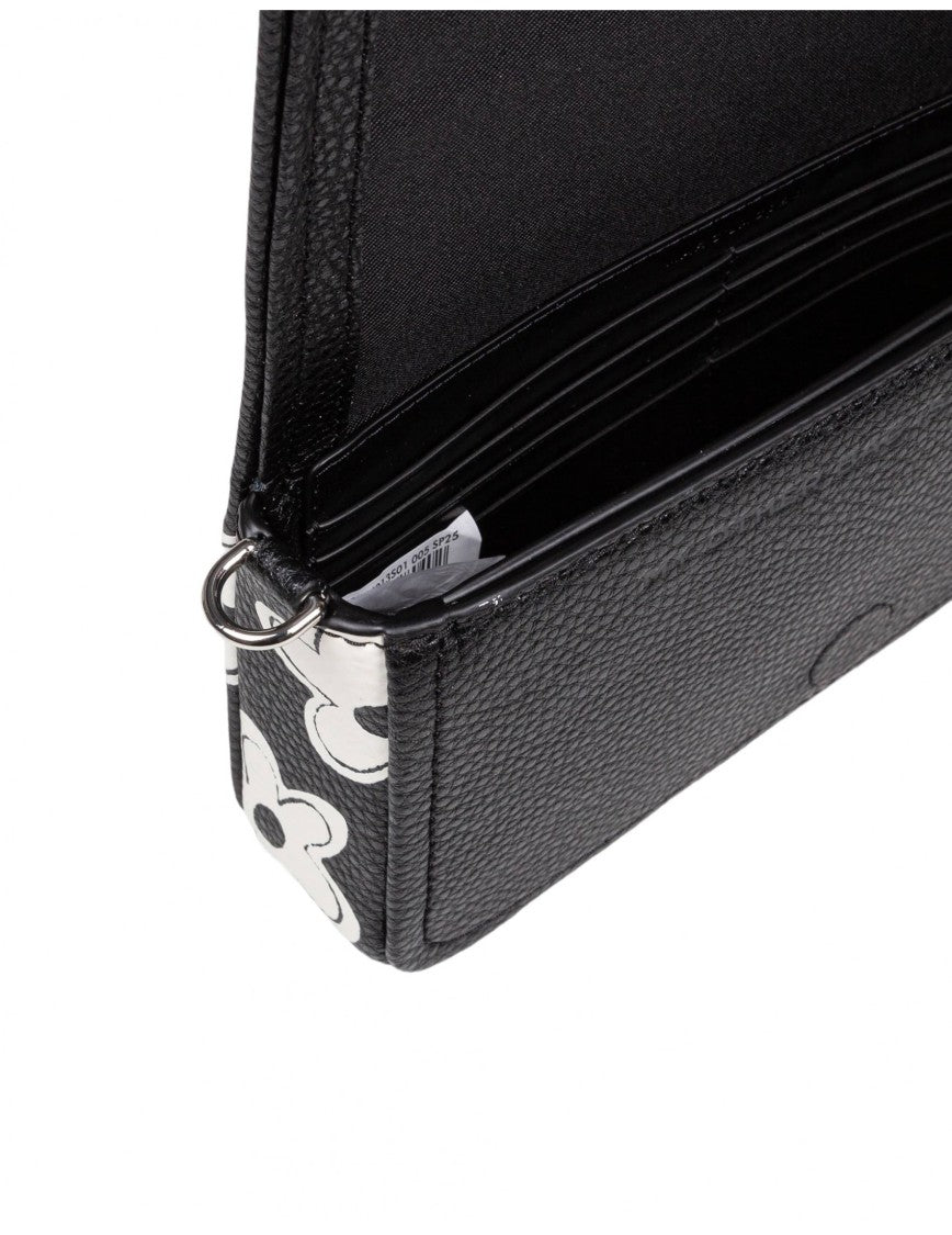 Marc Jacobs Flower Print Black Leather Mini Bag