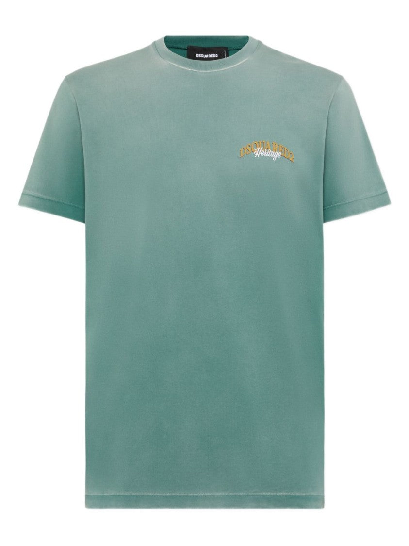 Dsquared2 Sea Green Minimalist Crew Neck T-Shirt