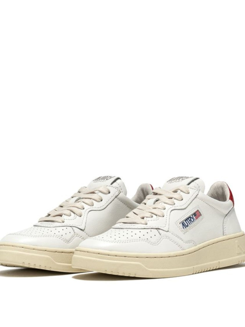 Autry White Red Perforated Sneakers