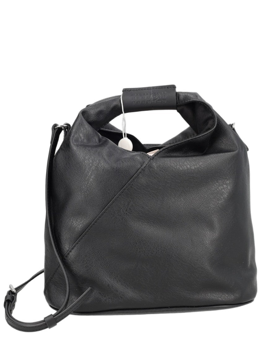 Mm6 By Maison Margiela Black Folded Polyurethane Crossbody Bag