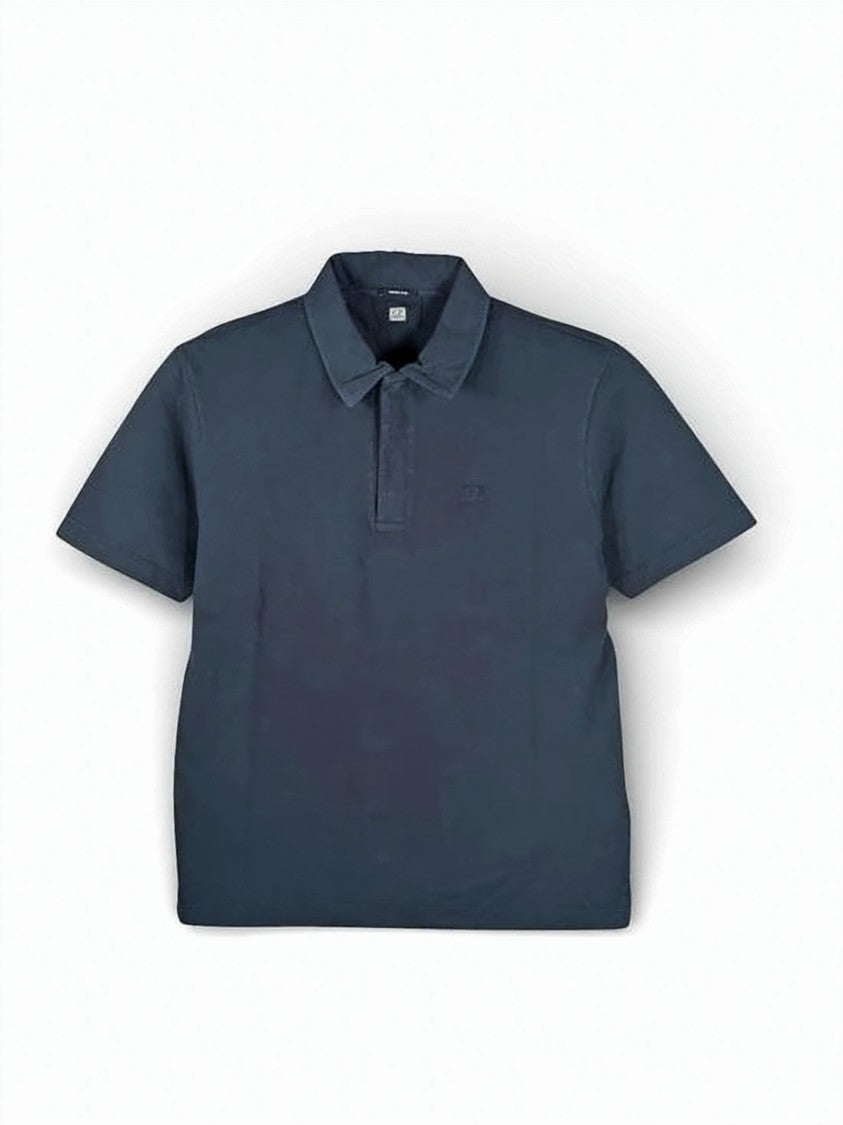 C.P. Company Structured Collar Polo Shirt With Embroidered Logo
