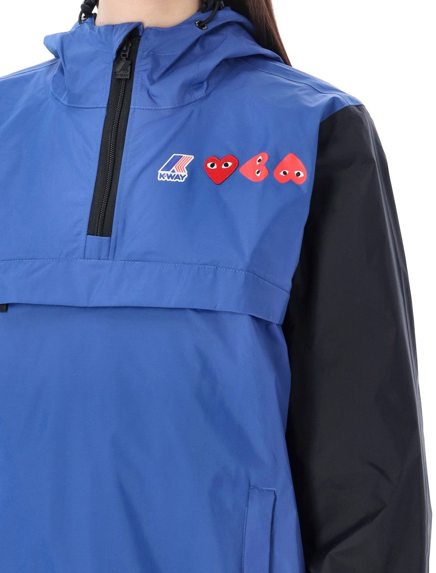 Comme Des Garçons K-Way Hoodie Half Zip
