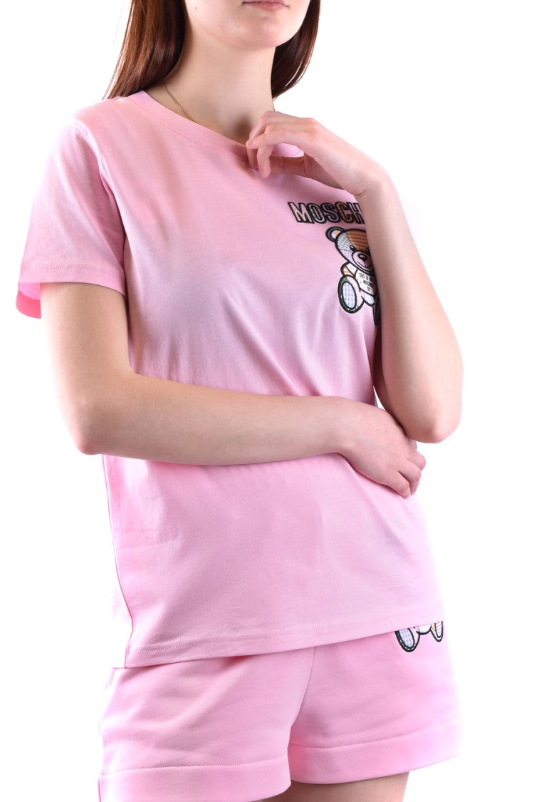 Moschino Playful Cotton T-Shirt With Teddy Bear Graphic