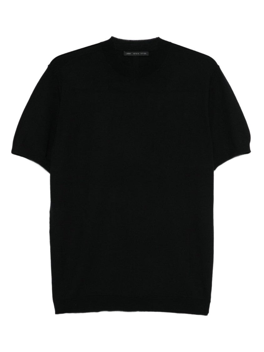 Low Brand Short-Sleeved Crewneck Sweater In Extra-Fine Merino Wool