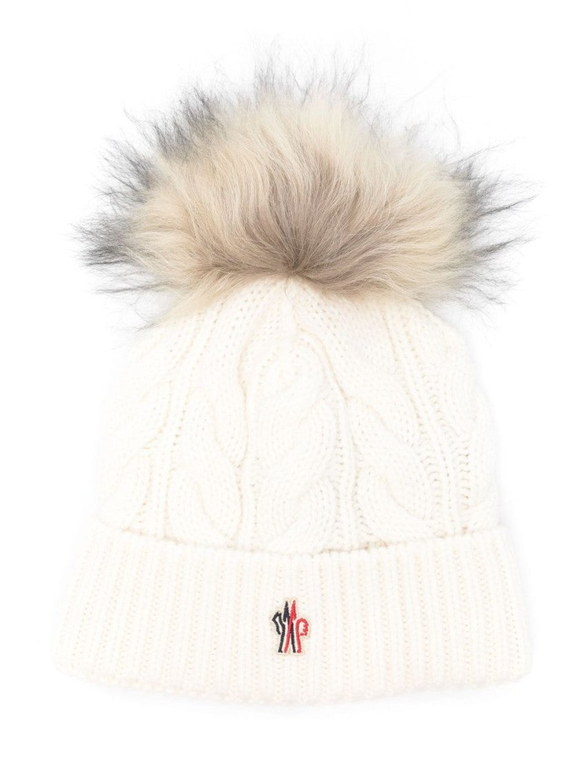 Moncler Grenoble Cabled Knit Beanie With Folded Ribbed Cuff