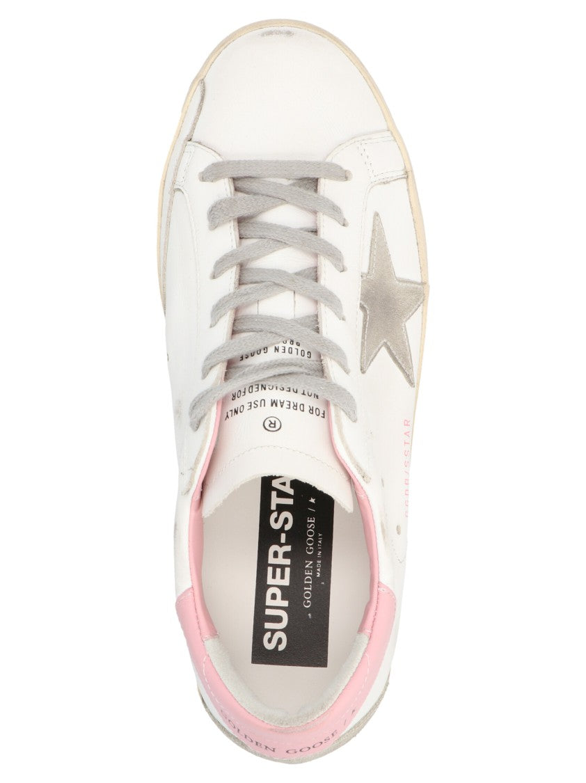 Golden Goose Vintage-Inspired Leather Lace-Up Sneakers With Suede Accents