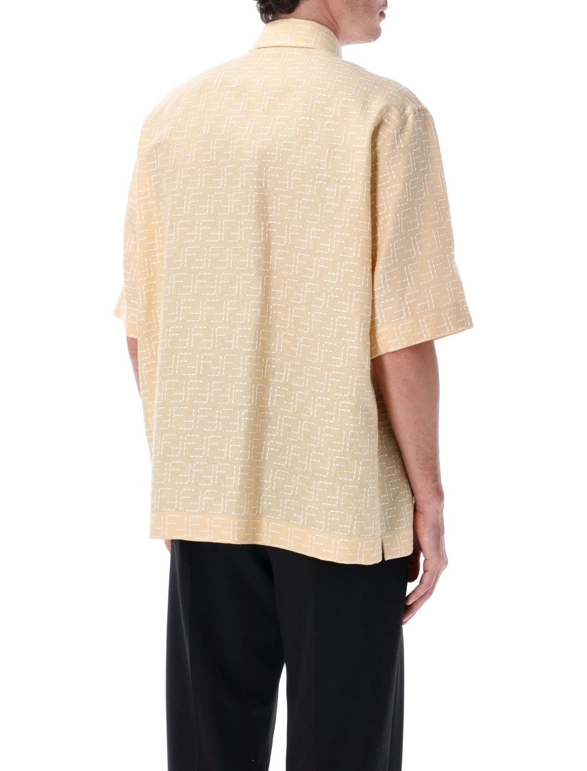 Fendi Ff Jacquard Shirt With Relaxed Fit