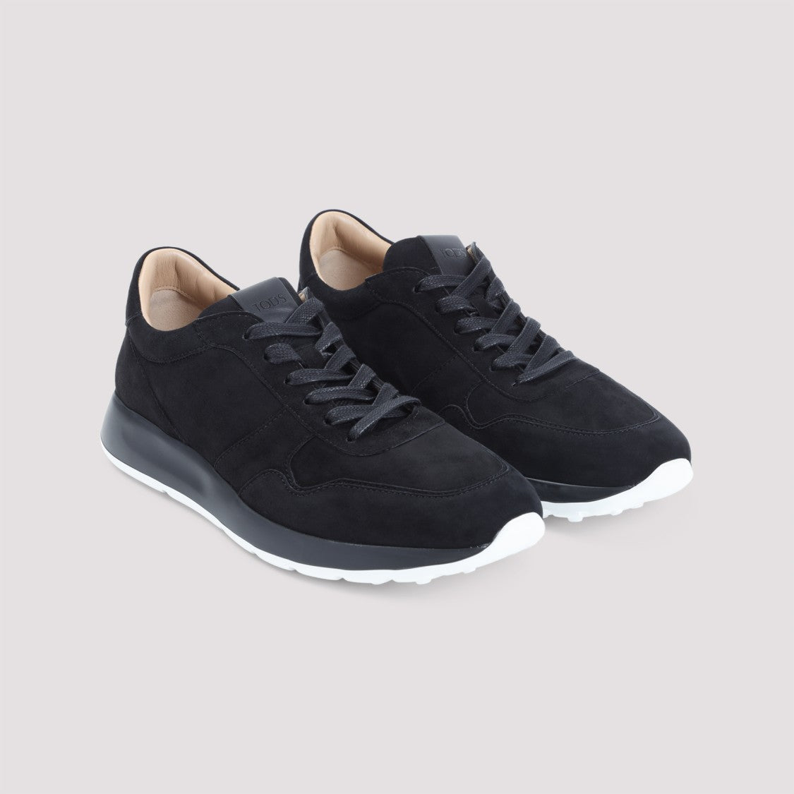 Tod's Black Suede Low-Top Sneakers