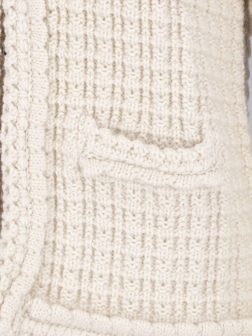 Isabel Marant Textured Knit Cropped Cardigan With Hook Closures