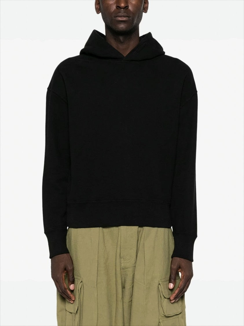 Ten C Relaxed Fit Black Cotton Hoodie
