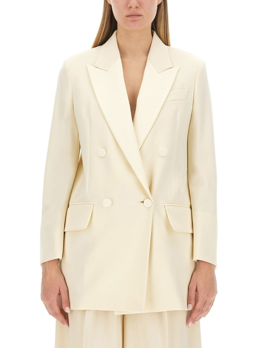 Max Mara Relaxed Fit Oversized Wool Blend Jacket