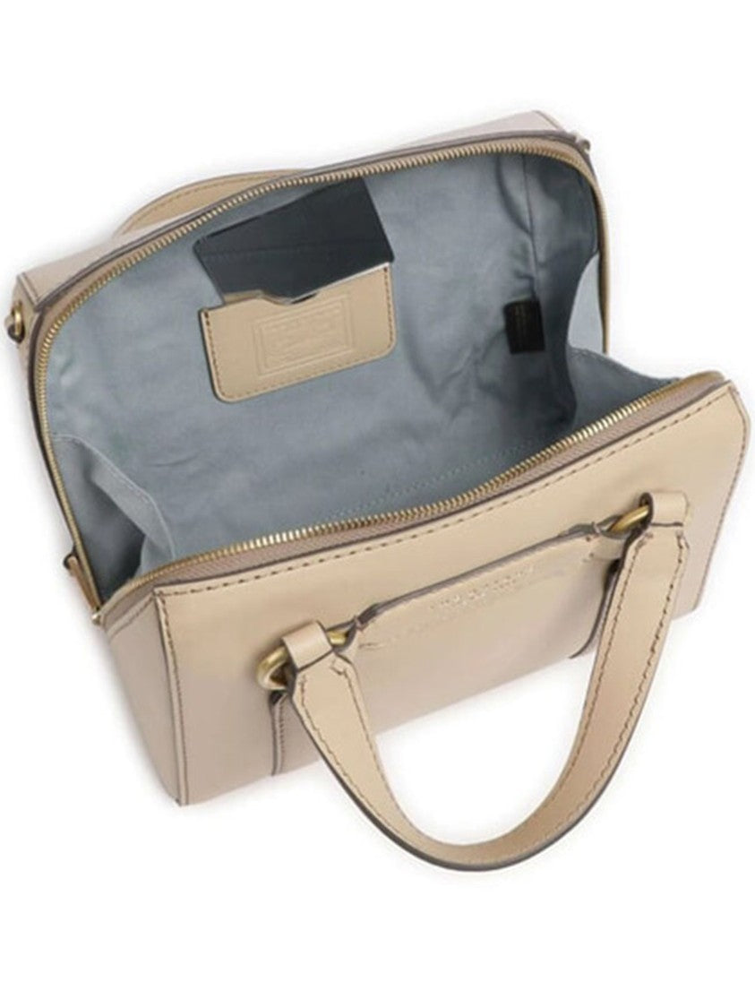 The Bridge Neutral Handbag W/Shoulder Structured Leather Handbag