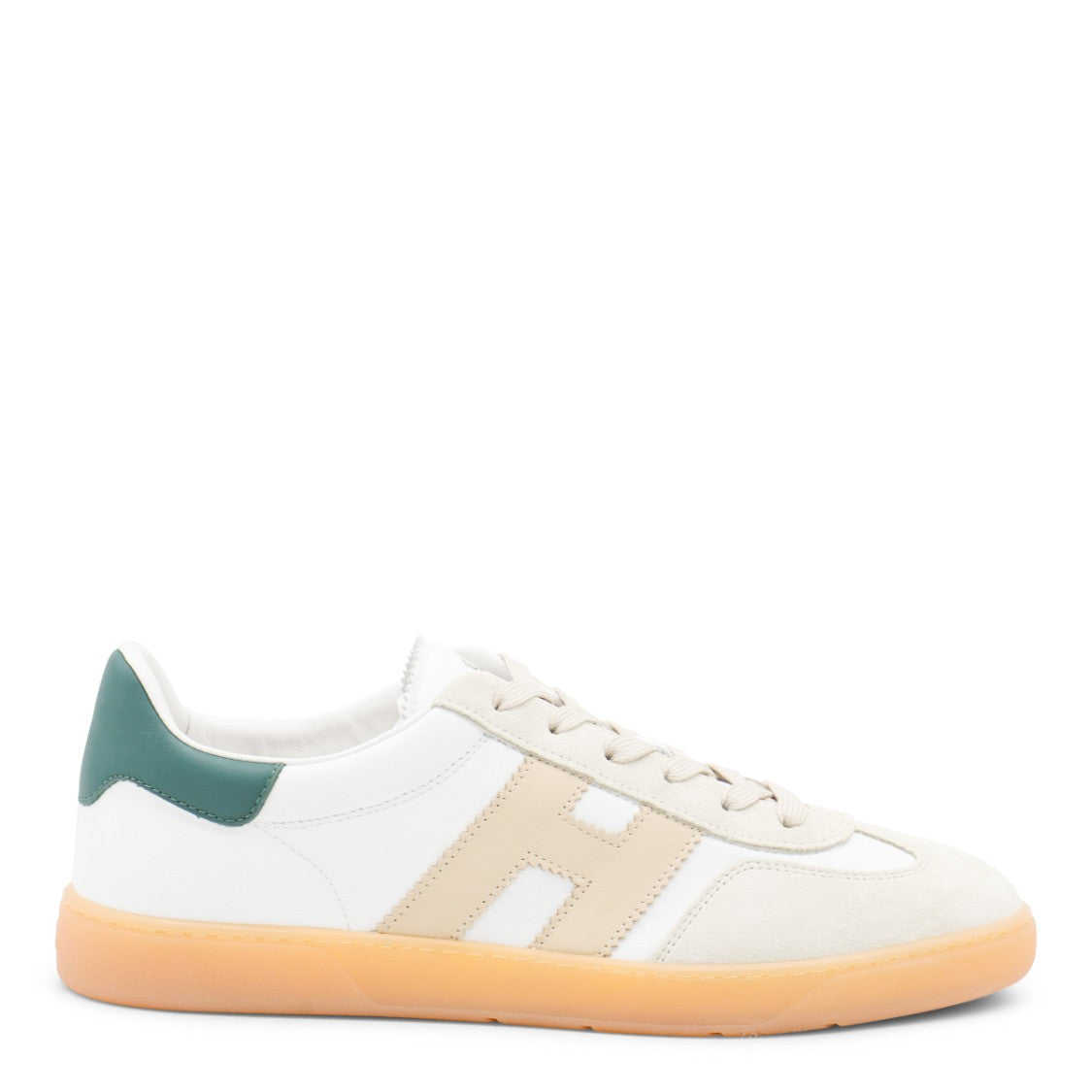 Hogan White And Beige Leather Sneakers