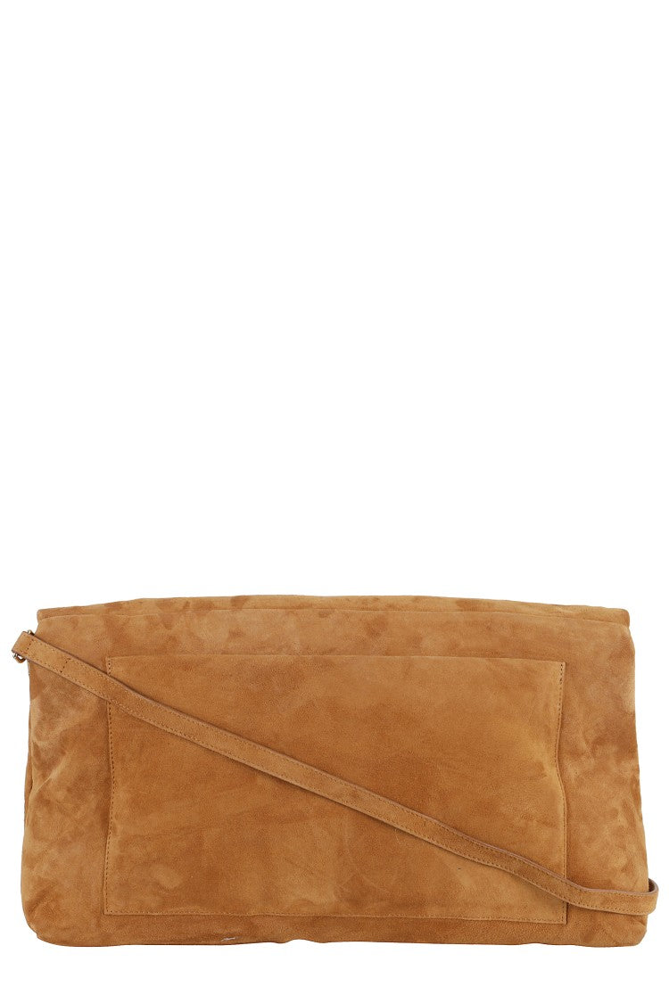 Tela Thorne Suede And Canvas Shoulder Bag