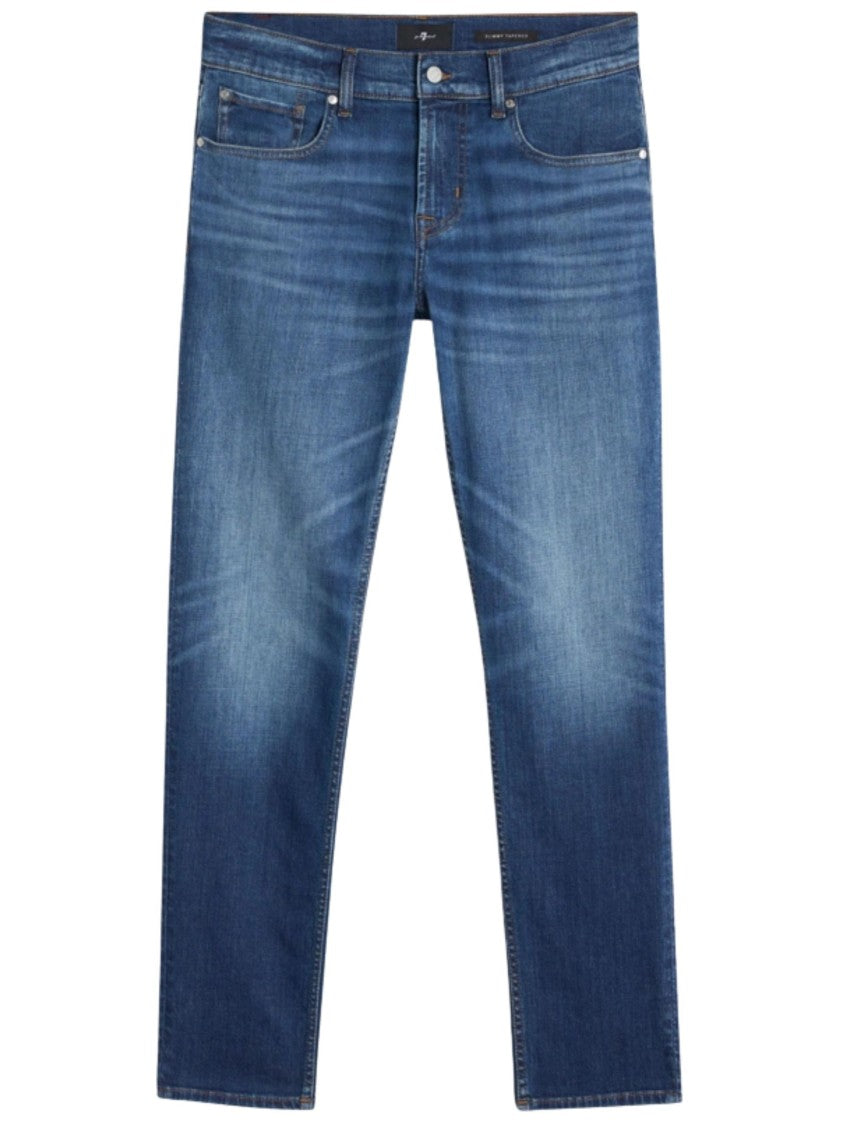 7 For All Mankind Slimmy Tapered Blue Denim Jeans