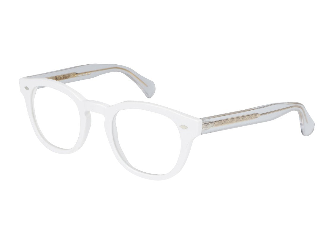 Kador White Jolly Cal 49 Translucent Square Eyeglasses