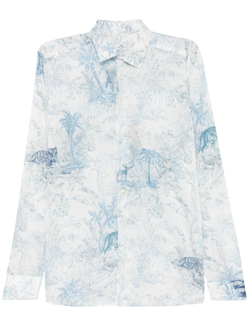 Etro Tropical Foliage Printed Shirt