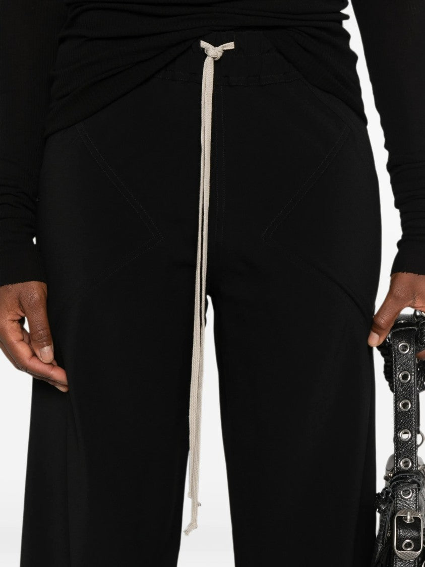 Rick Owens Wide-Leg Pants With Adjustable Drawstring And Flared Silhouette