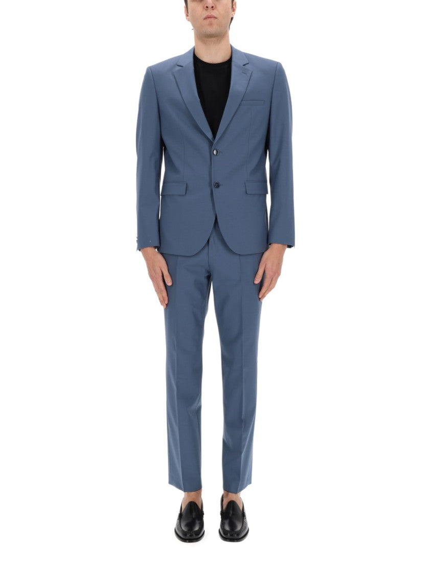 Hugo Arti-Hesten Blue Wool Blend Suit
