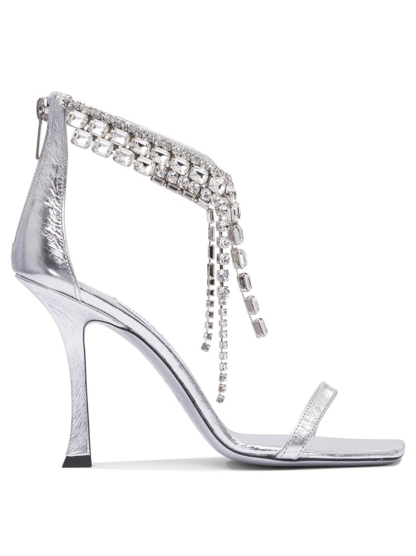 Jimmy Choo 100 Mm Silver Sandals