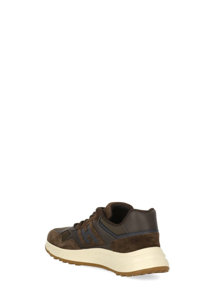 Hogan Brown Suede Low-Top Sneakers