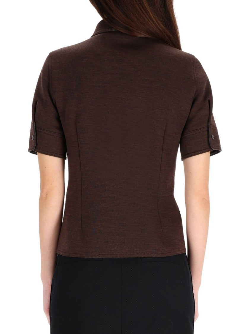 Gucci Wool-Blend Half-Sleeve Shirt