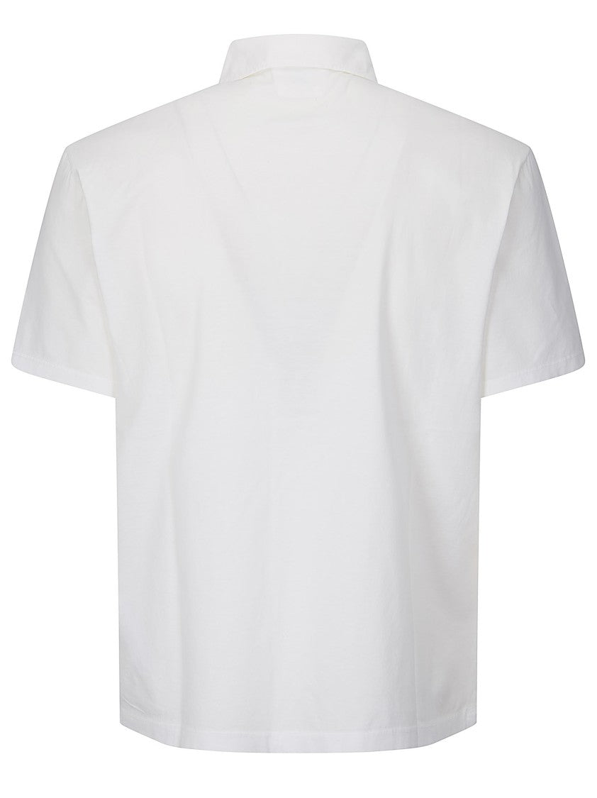 C.P. Company White Mercerized Jersey Gasato Short-Sleeve Polo