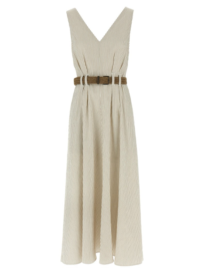 Brunello Cucinelli Precoius Shoulder Detail Dress