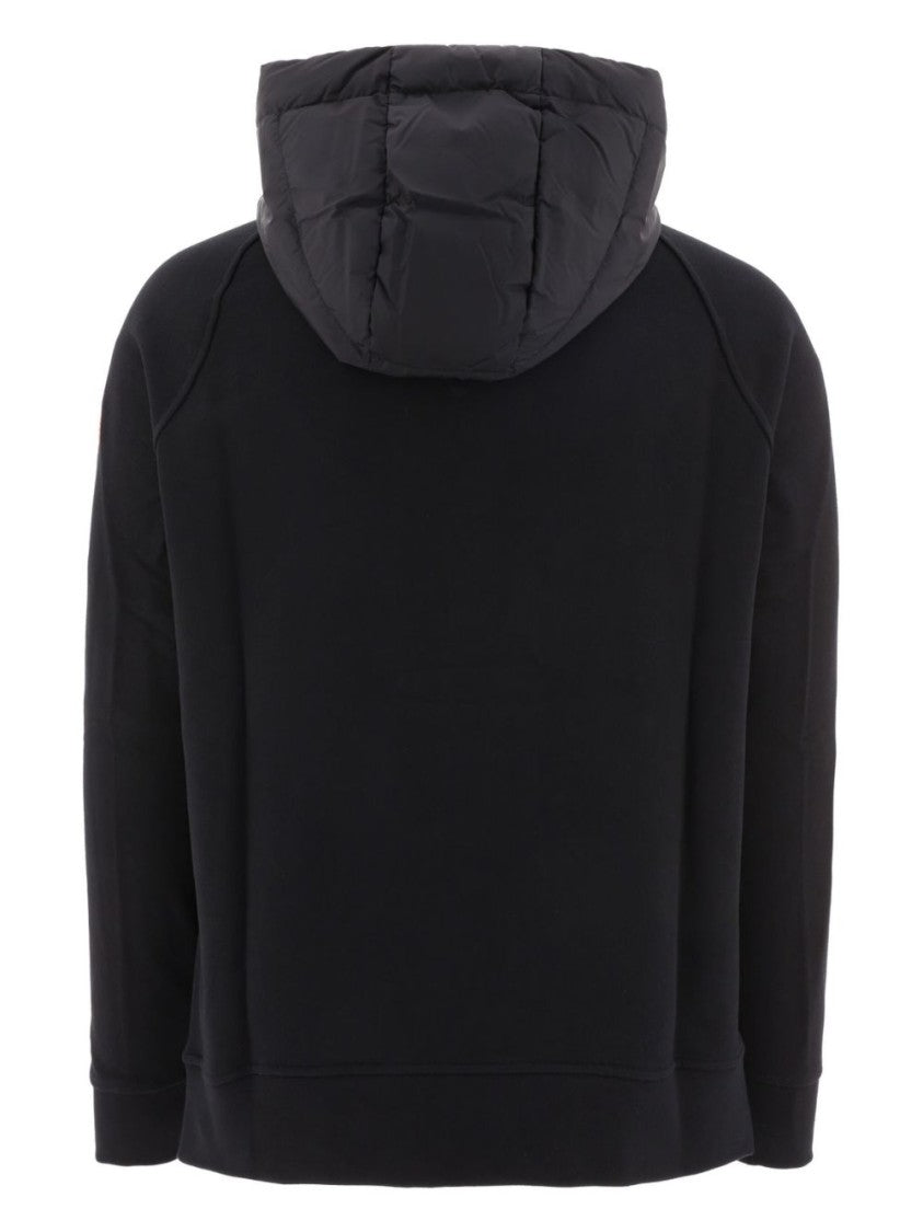 Canada Goose Hybrid Black Sweater With Quilted Front