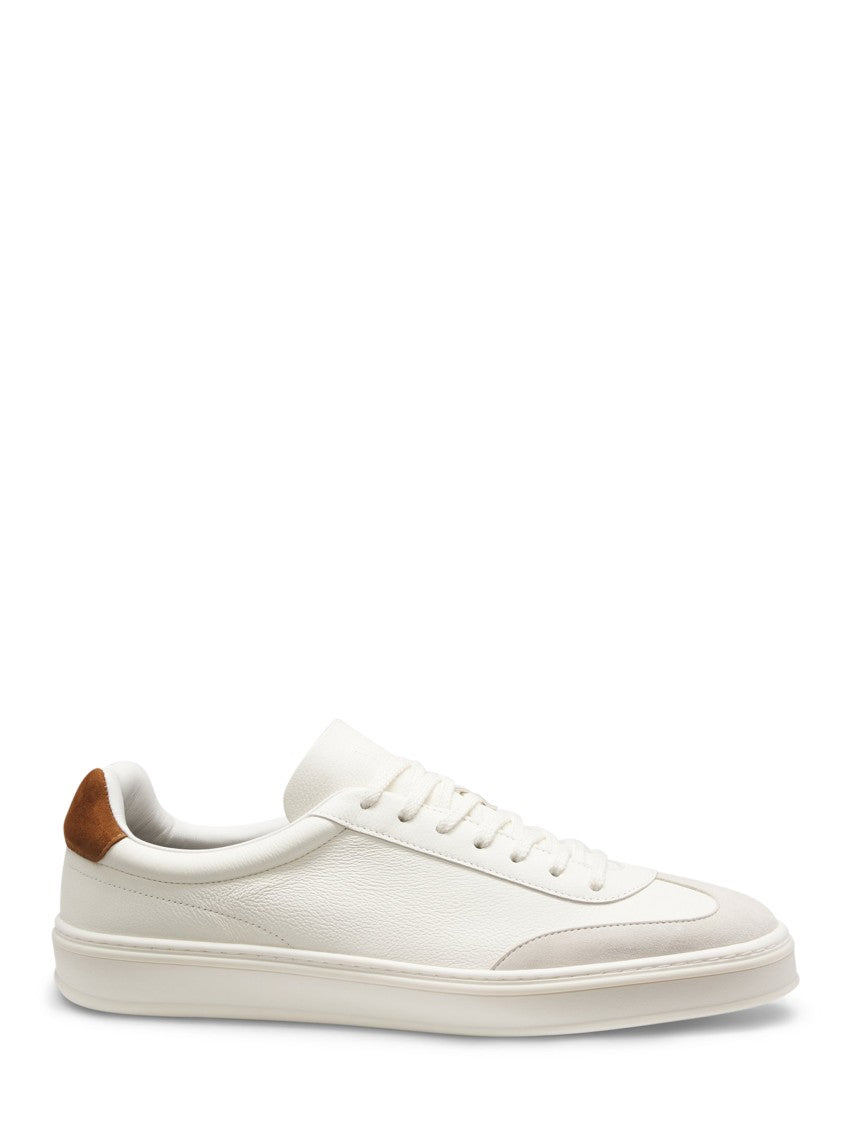 Boss Low-Top Sneakers With Beige Accents And Suede Detail
