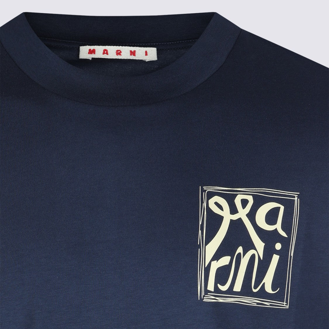 Marni Navy Cotton T-Shirt