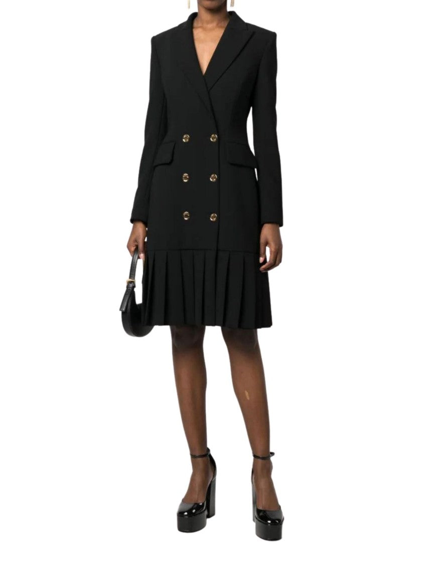 Moschino Double-Breasted Blazer Mini Dress Gold-Tone Details