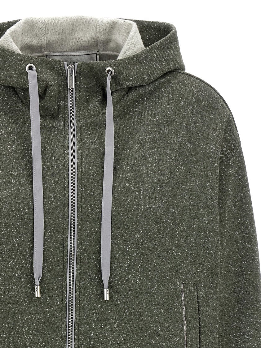 Peserico Lurex Cotton Fleece Hoodie