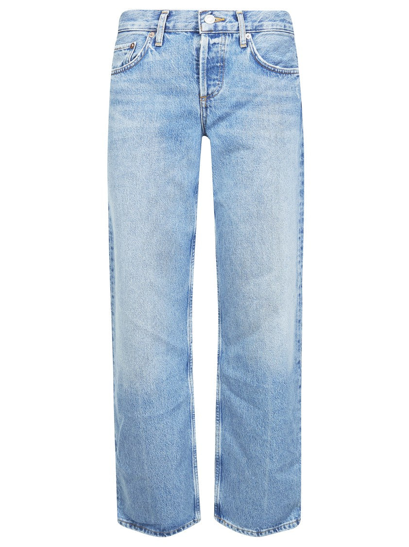 Agolde Low Rise Loose Faded Jeans