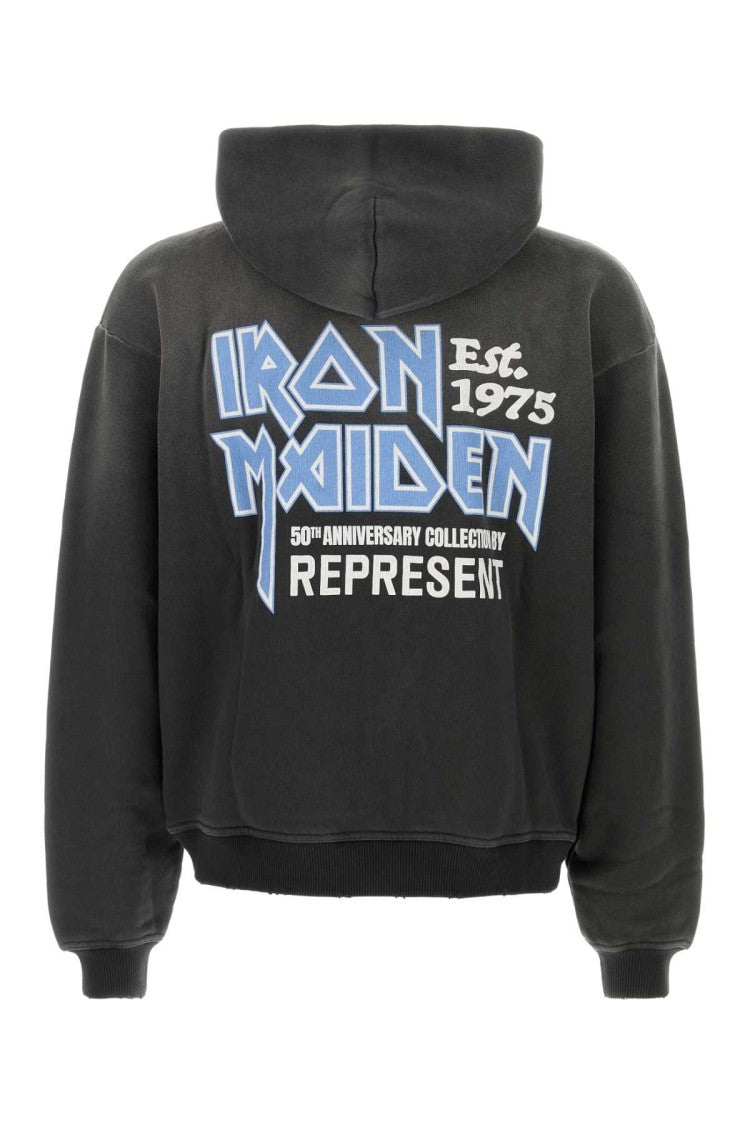 Represent Charcoal Cotton X Iron Maiden Anniversary Sweatshirt