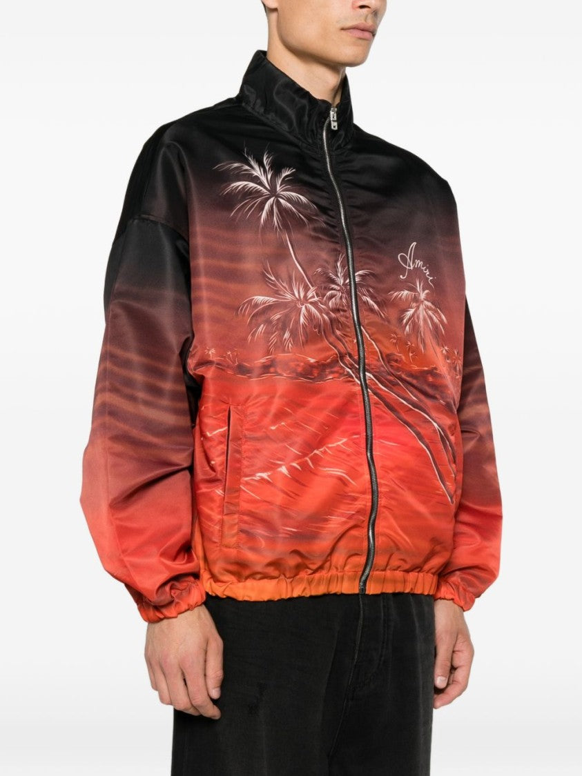 Amiri Multicolor Palms Print Gradient Bomber Jacket