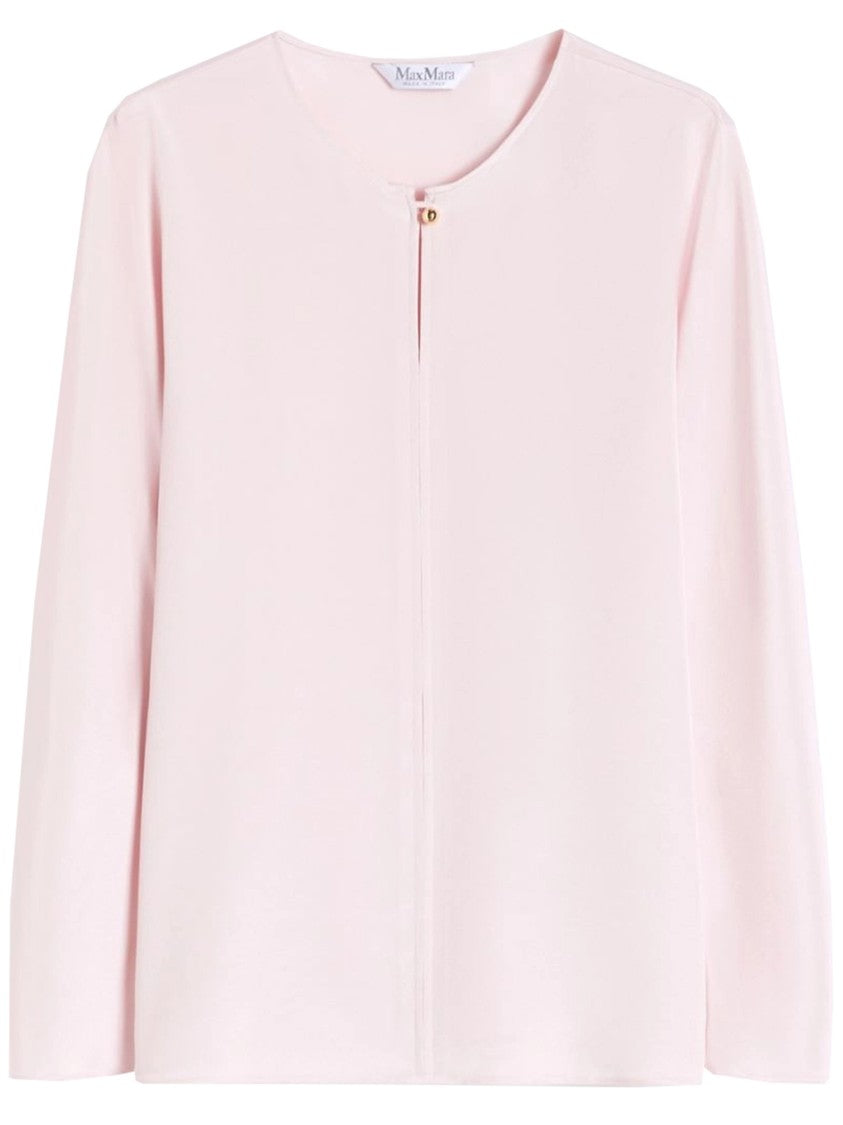 Max Mara Pink Mitico Long-Sleeved Minimalist Top