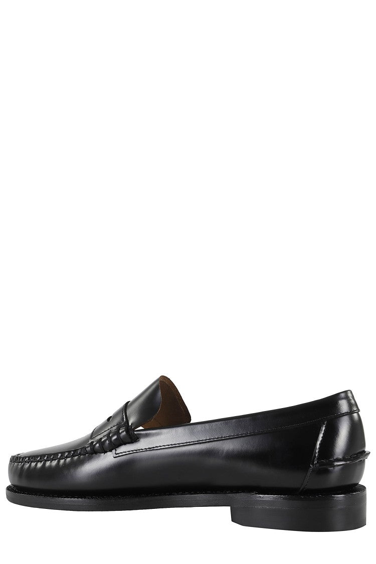 Sebago Black Smooth Leather Moccasin