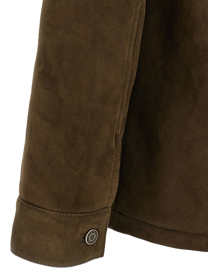 Giorgio Brato Brown Suede Sheepskin Jacket