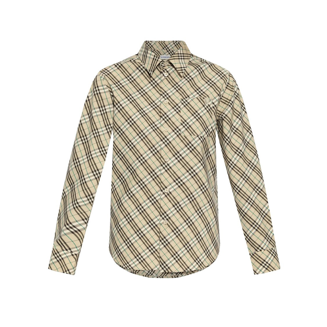 Burberry Sophisticated Brown Plaid Shirt With Tailored Fit