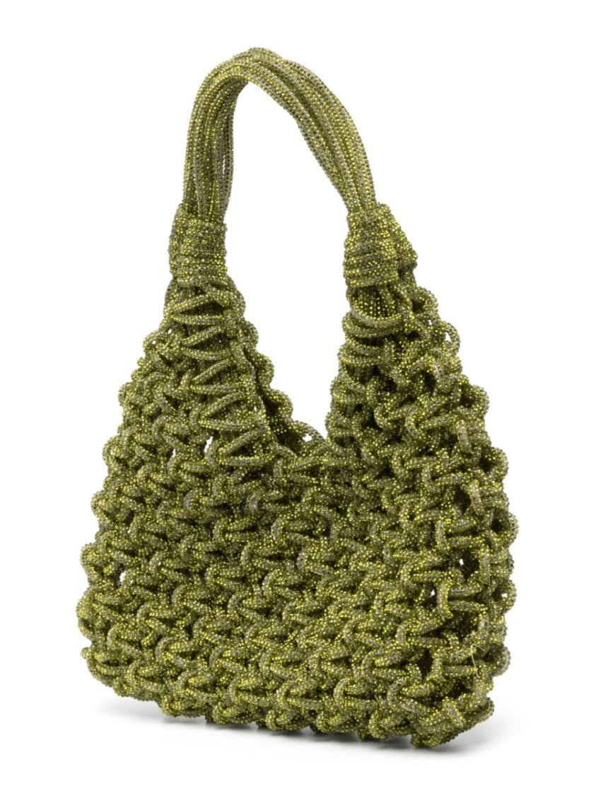 Hibourama Natural Open-Weave Chunky Braided Shoulder Bag