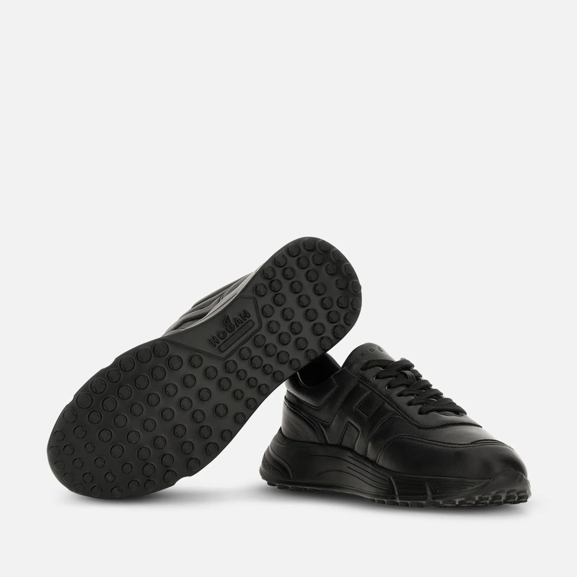 Hogan Hyperlight Allacciato H Sneakers In Black
