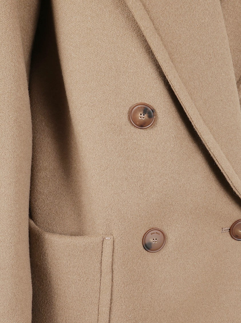 Max Mara Double-Breasted Wool-Cashmere Blend Coat With Wide Lapel