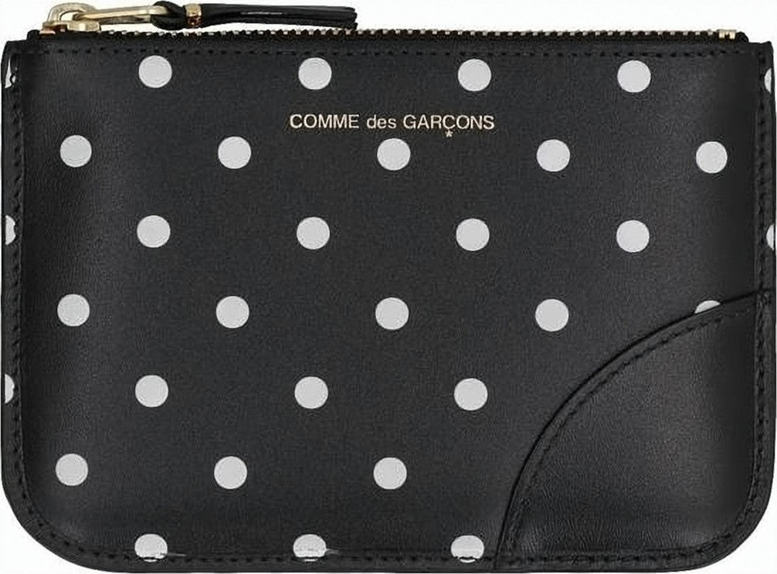 Comme Des Garçons Rectangular Polka Dot Leather Pouch