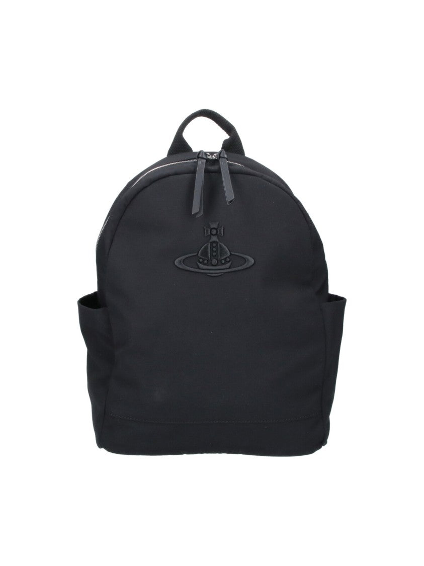 Vivienne Westwood Black Medium George Fabric Zip Backpack
