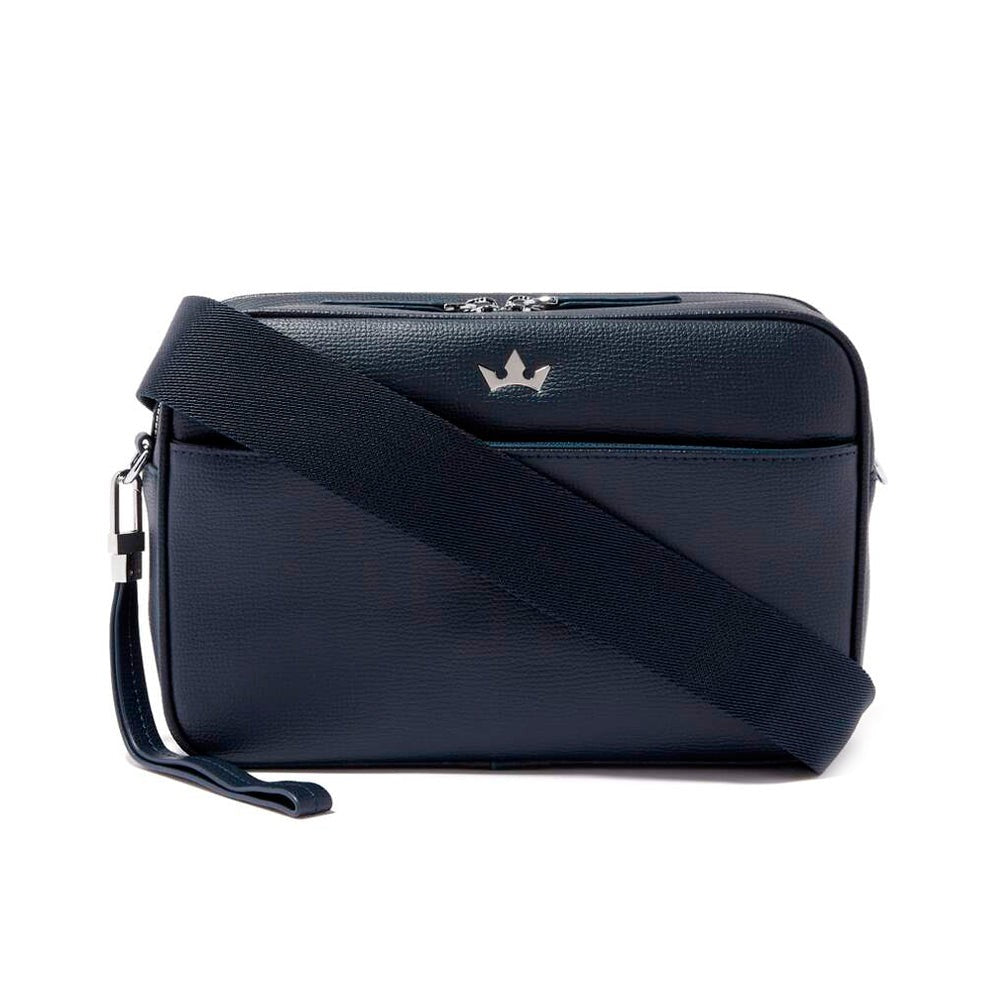 Roderer Award 5-In-1 Messenger Bag - Italian Leather Navy Blue