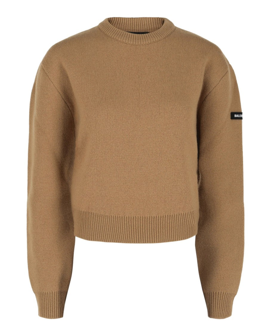 Balenciaga Cropped Wool Sweater