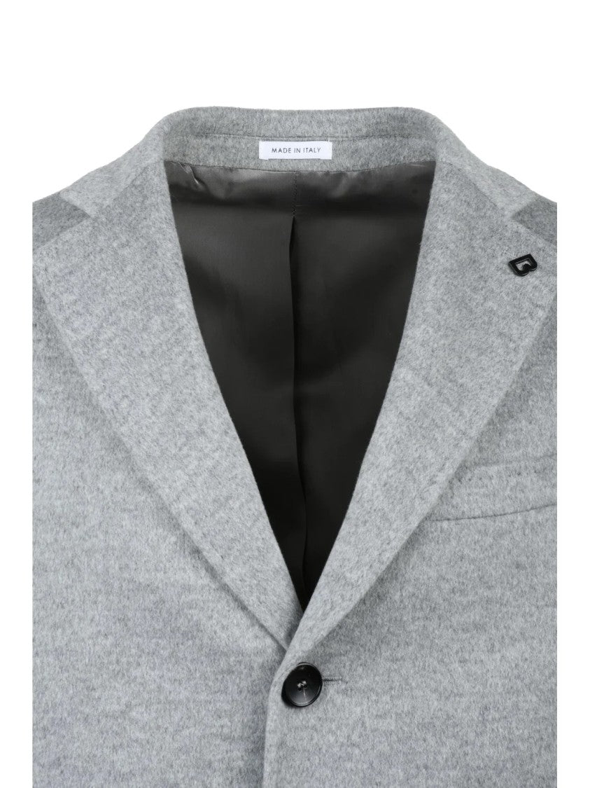 Breras Milano Light Grey Virgin Wool Coat
